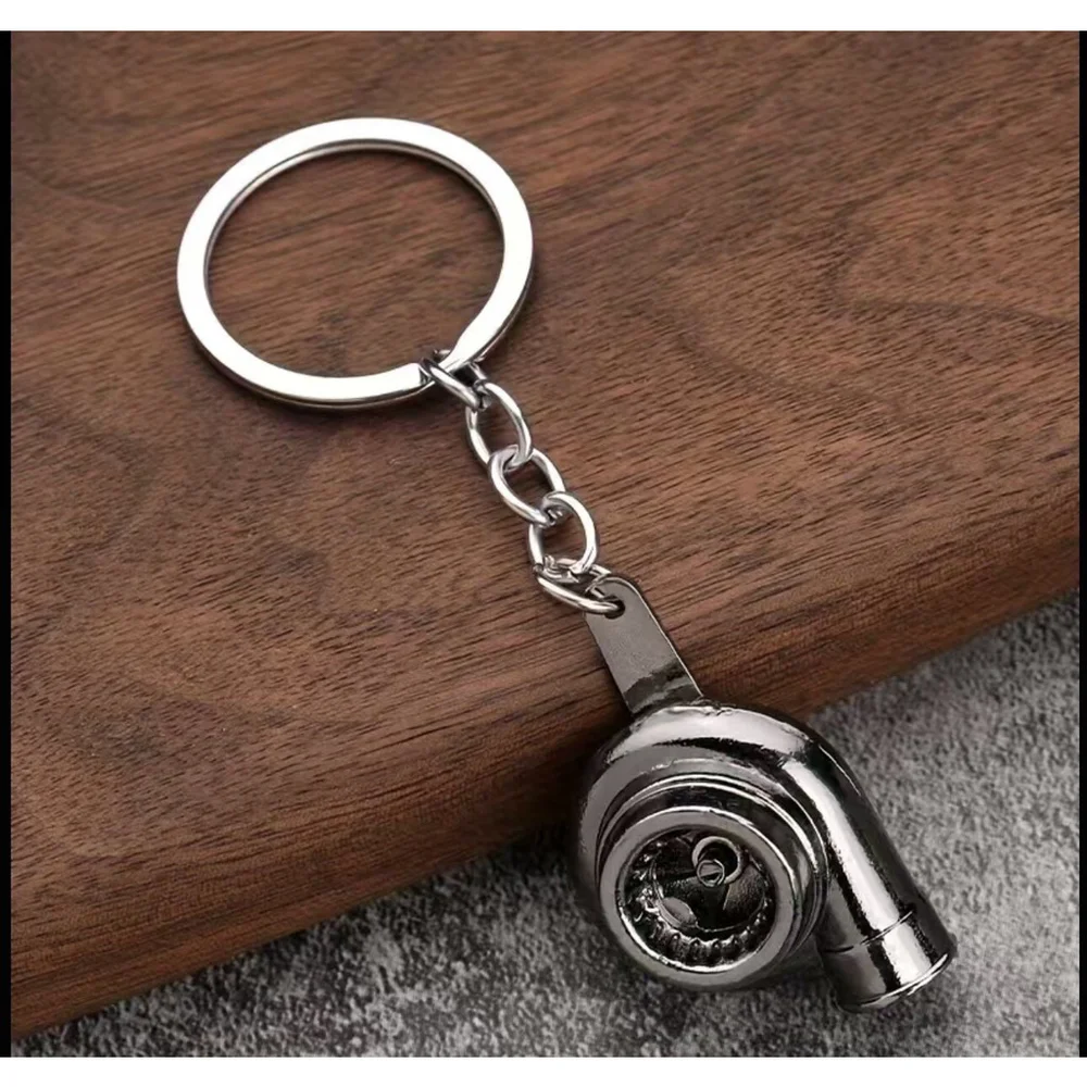 Gunmetal Spinning Turbo Keychain- Blind bag